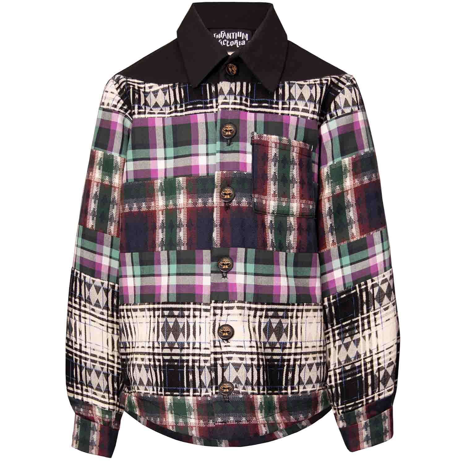 Mixed Tartan Plaid Shirt Mixed Tartan Plaid Shirt