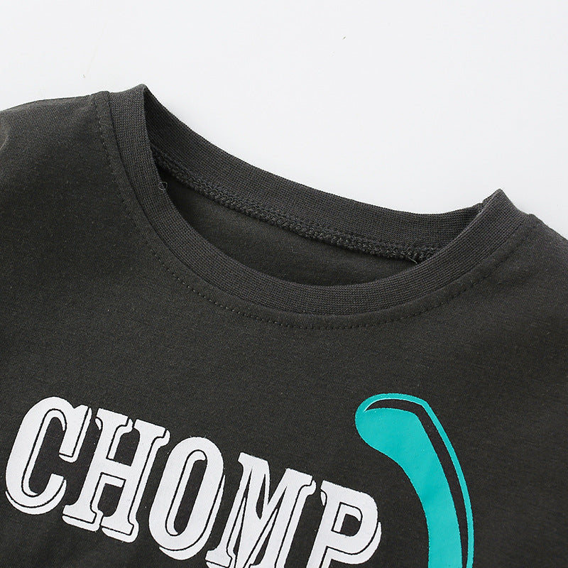 T-shirt dinosaure bébé manches longues en coton doux et 