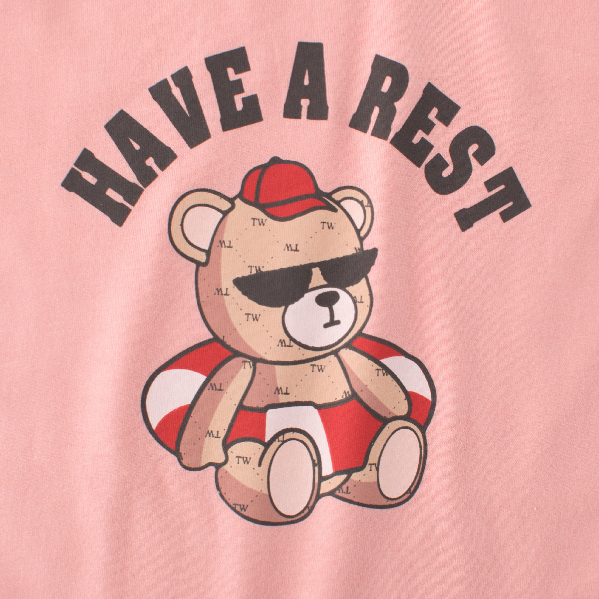 T-shirt Fille Été Imprimé Animaux & Lettres Mode Europe-US