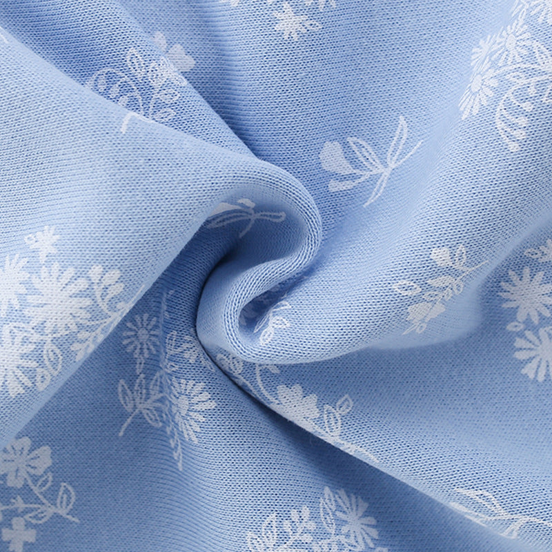 Manteau Fille à Capuche à Motif Floral Européen et Américain